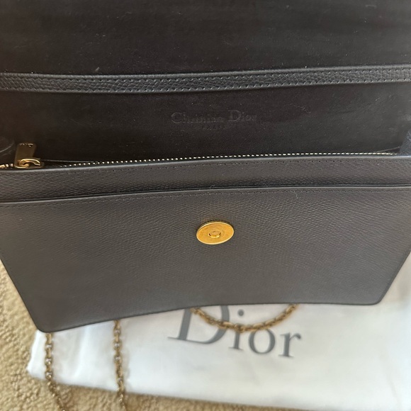 Dior Saddle Wallet on Chain bag. Black - Picture 7 of 8